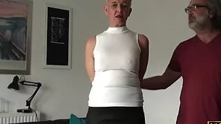 Busty brit roughly fucked in her mature cunt