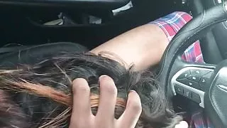 Puerto Rican gives head in car