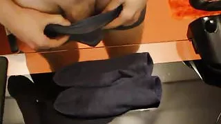 Cum on jeans blue Puma socks