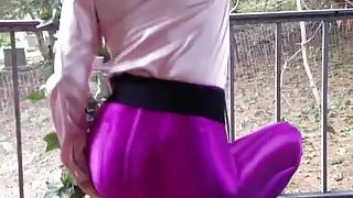 My sexy wife dancing for me in satin