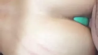 Fucking my sexy wife while a Toy Ian in her ass