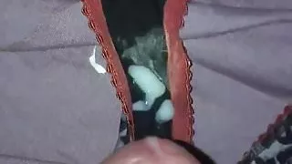 Cumming on my girlfriends thong