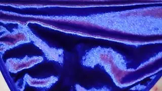 fuck in satin blue panties