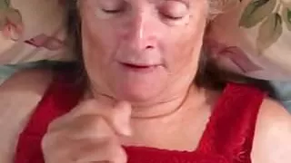 Grandma milks him dry