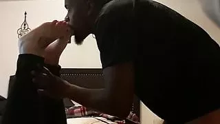 My Wife sexy size 10's being worshipped.