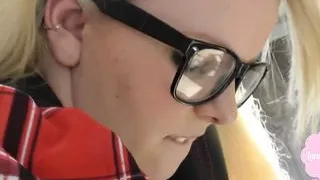 Cute blond teen girl in school uniform gets fucked