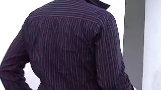 Old man shares his brunette wife