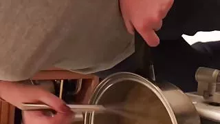 Pt 2 Braless chubby babe girl making dinner for daddy