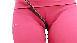 Round ASS Blonde  BUSTY TEEN Sexy CAMELTOE while WorkingOut