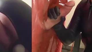 Simultaneously Orgasm at Glory Hole Cum in Mouth 3 Cams view