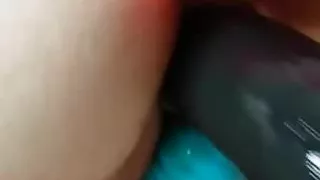 Doggy style dildoing