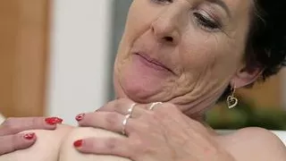 Naughty granny Pixie loves taste of Jasons jizz on her face