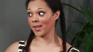 Lingerie brit babe stroking dick between tits