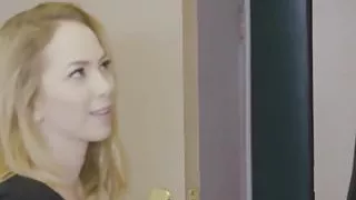 Seductive Angel Smalls has fun with a hung stallion