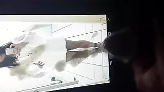 White girl sexy dress cum tribute