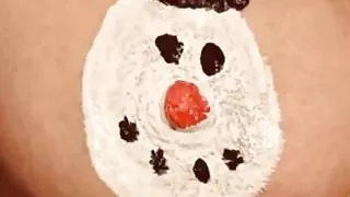 Carrot-Nipple the snowman
