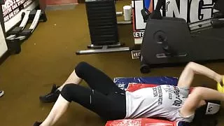 WWE - Paige working out in gym