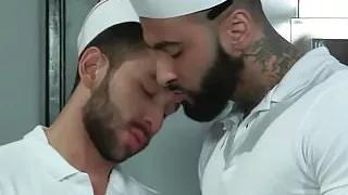 RagingStallion Big Fat Meat Orgy at the Diner!