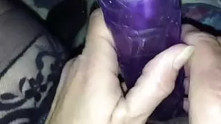 50 year old hairy wife playing with dildo