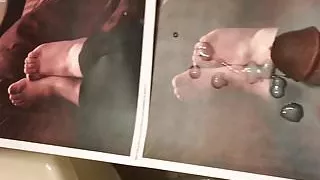 Großer  schwarzer  Schwanz, Sperma, Füße, Schwuler Sex, Ehefrau