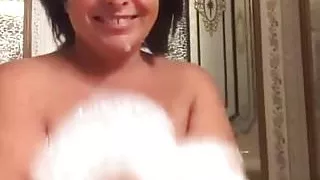 Mature at the bathroom