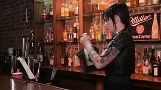 classy transsexual  beauty strapon fucked by inked babe