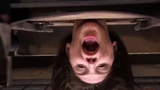 Pegged bdsm sub boxed before electrosex