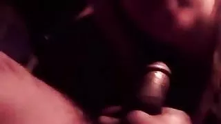 Sexy blonde sucks big black  Cock