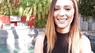 Pierced babe ass plowed