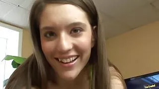 Cute stepsis jerking dick until facial