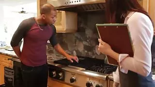 Milf realtor jerking big black cock trio