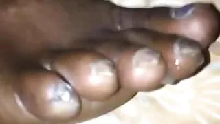 Cumming on milf feet