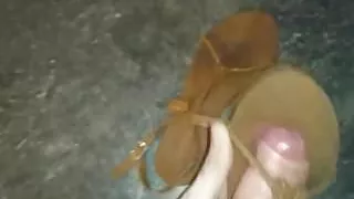 Cum on sweet brown summer sandals