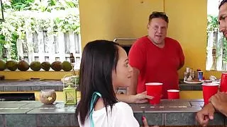 Petite tattooed teen ass fucked by older guy