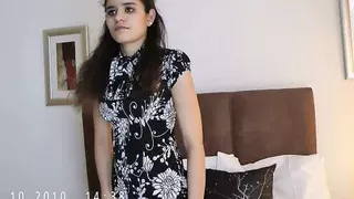 Indian Hottie Jasmine Stripping Show From Her Bedroom