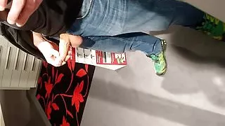 Public wank in the furniture shop