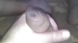 Foreskin play with cum