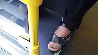 Asian granny hot nylon feet and long toenails 02