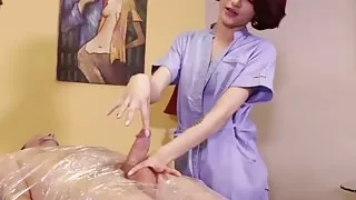 Angry teen handjob domination