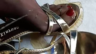 Feet in Nylons and Heels Piss Compilation