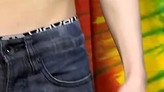 Slim dick rider Chris Jett plays with his fuck stick