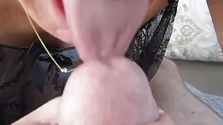 Tonguing Hubby's Pee Hole