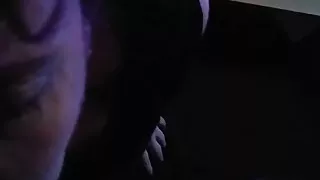 Horny lady sucks cum from cock