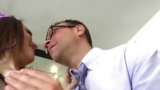 Hardfucked domina babe fingers her sub slave