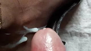 Feet in Nylons soaked in Cum and Piss