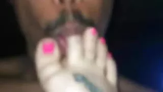 Sucking on my BBW pretty feet