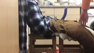 Riding Her Homemade Dildo Man Until She Cums