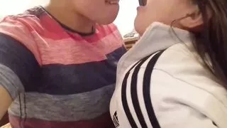 Brazilian lesbian kiss