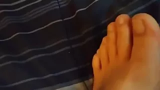 Chick showing big feet