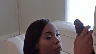 Hot ebony teen Ivory Logan fucks her first BBC!